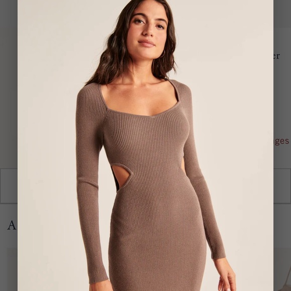 Abercrombie Taupe Cut Out Dress - Picture 3 of 4